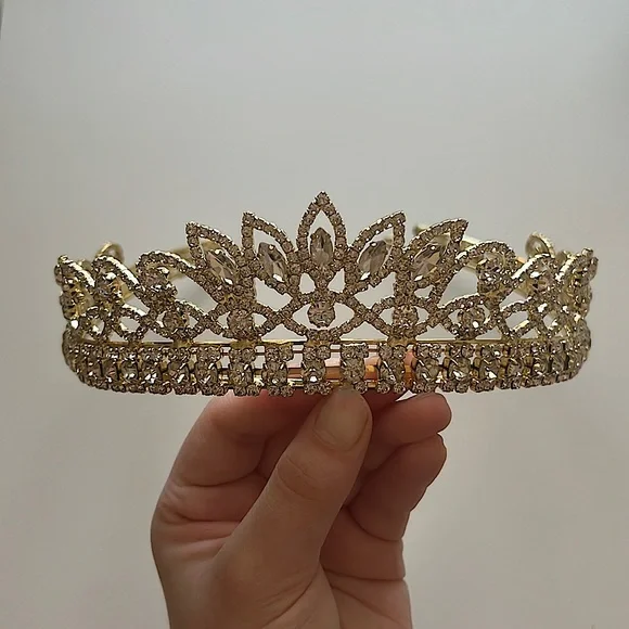 Accessories | Quinceaerasweet16 Gold Crown | Poshmark display picture 2